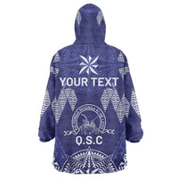 Personalised Queen Salote College Centenary Wearable Blanket Hoodie Tongan Kupesi Pattern LT05 - Polynesian Pride