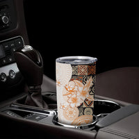 Fiji Tumbler Cup Masi Tapa Pattern Brown