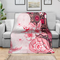 Fiji Blanket Masi Tapa Pattern Red LT05 - Polynesian Pride