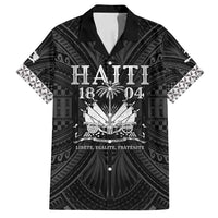 Haiti 1804 Family Matching Long Sleeve Bodycon Dress and Hawaiian Shirt Polynesian Silver Neg Maron LT05 Dad's Shirt - Short Sleeve Silver - Polynesian Pride