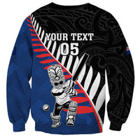 Custom New Zealand Auckland Cricket Sweatshirt With Maori Pattern