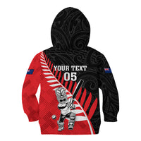 Custom New Zealand Canterbury Cricket Kid Hoodie With Maori Pattern LT05 - Polynesian Pride