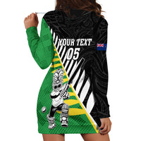 Custom New Zealand Central Districts Cricket Hoodie Dress With Maori Pattern LT05 - Polynesian Pride