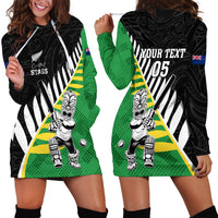 Custom New Zealand Central Districts Cricket Hoodie Dress With Maori Pattern LT05 - Polynesian Pride