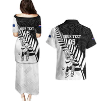 Custom New Zealand Cricket Couples Matching Puletasi and Hawaiian Shirt With Maori Pattern LT05 - Polynesian Pride