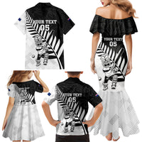 Custom New Zealand Cricket Family Matching Mermaid Dress and Hawaiian Shirt With Maori Pattern LT05 - Polynesian Pride