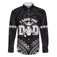 Personalised Happy Father's Day Family Matching Tank Maxi Dress and Hawaiian Shirt I Love You Dad Polynesian Style