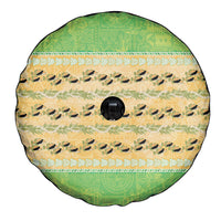 Hawaii Humuhumu Fish Maile Pikake Lei Spare Tire Cover Tribal Tapa Green Version
