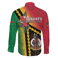 Happy Vanuatu Constitution Day Family Matching Short Sleeve Bodycon Dress and Hawaiian Shirt Flag Style With Sand Drawing Pattern