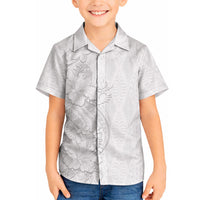 Tokelau White Sunday Hawaiian Shirt Elegant Hibiscus Polynesian Tribal Pattern