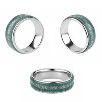 Hawaii Vintage Green Hibiscus Tapa Pattern Classic Ring - Polynesian Pride