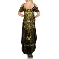 Personalized Polynesia Summer Maxi Dress With Christian Cross LT05 - Polynesian Pride