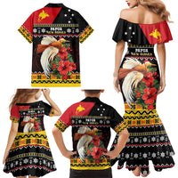 Papua New Guinea Christmas Family Matching Mermaid Dress and Hawaiian Shirt Bird Of Paradise Hamamas Krismas LT05 - Polynesian Pride