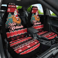 New Zealand Christmas Car Seat Cover Funny Santa Riding Kiwi Meri Kirihimete LT05 One Size Black - Polynesian Pride