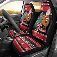 New Zealand Christmas Car Seat Cover Funny Santa Riding Kiwi Meri Kirihimete LT05 - Polynesian Pride