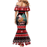 New Zealand Christmas Family Matching Mermaid Dress and Hawaiian Shirt Funny Santa Riding Kiwi Meri Kirihimete LT05 - Polynesian Pride