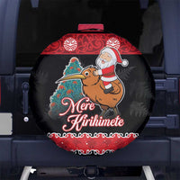 New Zealand Christmas Spare Tire Cover Funny Santa Riding Kiwi Meri Kirihimete LT05 - Polynesian Pride