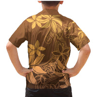 Tiare Tahiti Family Matching Mermaid Dress and Hawaiian Shirt Brown Polynesia Motifs LT05 - Polynesian Pride
