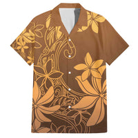 Tiare Tahiti Family Matching Off The Shoulder Long Sleeve Dress and Hawaiian Shirt Brown Polynesia Motifs LT05 Dad's Shirt - Short Sleeve Brown - Polynesian Pride