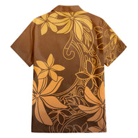 Tiare Tahiti Family Matching Off The Shoulder Long Sleeve Dress and Hawaiian Shirt Brown Polynesia Motifs LT05 - Polynesian Pride