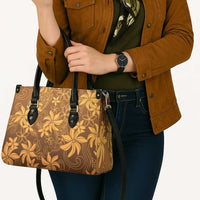 Tiare Tahiti Leather Bag Brown Polynesia Motifs - Polynesian Pride