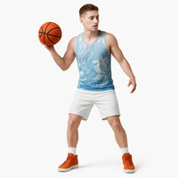 Tiare Tahiti Basketball Jersey Blue Polynesia Motifs - Polynesian Pride