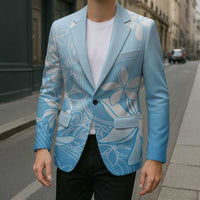 Tiare Tahiti Blazer Blue Polynesia Motifs - Polynesian Pride