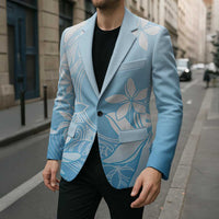 Tiare Tahiti Blazer Blue Polynesia Motifs - Polynesian Pride