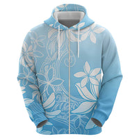 Tiare Tahiti Hoodie Blue Polynesia Motifs - Polynesian Pride