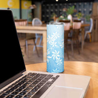 Tiare Tahiti Skinny Tumbler Blue Polynesia Motifs - Polynesian Pride