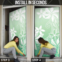 Tiare Tahiti Door Cover Matcha Polynesia Motifs LT05 - Polynesian Pride