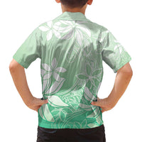 Tiare Tahiti Family Matching Off Shoulder Maxi Dress and Hawaiian Shirt Matcha Polynesia Motifs - Polynesian Pride