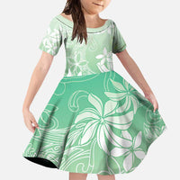 Tiare Tahiti Family Matching Tank Maxi Dress and Hawaiian Shirt Matcha Polynesia Motifs LT05 Daughter's Dress Green - Polynesian Pride