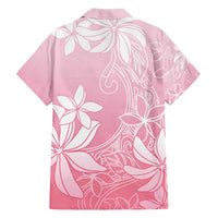 Tiare Tahiti Family Matching Off The Shoulder Long Sleeve Dress and Hawaiian Shirt Pink Polynesia Motifs LT05 - Polynesian Pride