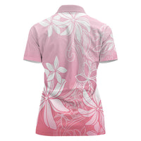 Tiare Tahiti Women Polo Shirt Pink Polynesia Motifs LT05 - Polynesian Pride