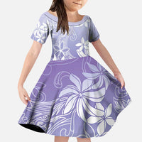 Tiare Tahiti Family Matching Puletasi and Hawaiian Shirt Purple Polynesia Motifs LT05 Daughter's Dress Purple - Polynesian Pride