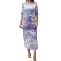Tiare Tahiti Family Matching Puletasi and Hawaiian Shirt Purple Polynesia Motifs LT05 Mom's Dress Purple - Polynesian Pride