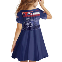 Hawaii Pearl Harbor Remembrance Day Family Matching Off Shoulder Short Dress and Hawaiian Shirt Flag Style
