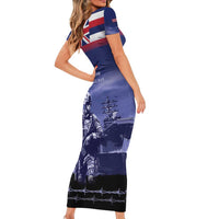 Hawaii Pearl Harbor Remembrance Day Family Matching Short Sleeve Bodycon Dress and Hawaiian Shirt Flag Style LT05 - Polynesian Pride