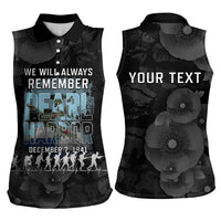 Personalized Pearl Harbor Remembrance Day Women Sleeveless Polo Shirt We Will Always Remember