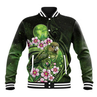 New Zealand Aotearoa Kakapo Baseball Jacket Maori Pattern With Manuka Galaxy Style - Polynesian Pride