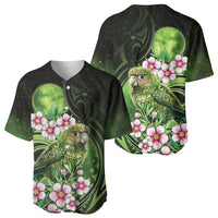 New Zealand Aotearoa Kakapo Baseball Jersey Maori Pattern With Manuka Galaxy Style - Polynesian Pride