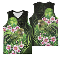 New Zealand Aotearoa Kakapo Basketball Jersey Maori Pattern With Manuka Galaxy Style - Polynesian Pride