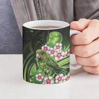 New Zealand Aotearoa Kakapo Ceramic Mug Maori Pattern With Manuka Galaxy Style - Polynesian Pride