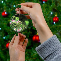 New Zealand Aotearoa Kakapo Ceramic Ornament Maori Pattern With Manuka Galaxy Style - Polynesian Pride