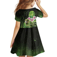 New Zealand Aotearoa Kakapo Family Matching Summer Maxi Dress and Hawaiian Shirt Maori Pattern With Manuka Galaxy Style LT05 - Polynesian Pride
