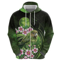 New Zealand Aotearoa Kakapo Hoodie Maori Pattern With Manuka Galaxy Style - Polynesian Pride