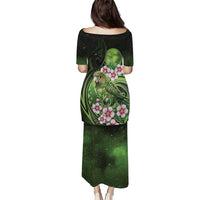 New Zealand Aotearoa Kakapo Puletasi Maori Pattern With Manuka Galaxy Style - Polynesian Pride