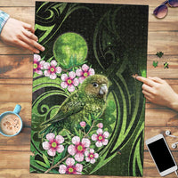 New Zealand Aotearoa Kakapo Puzzle Maori Pattern With Manuka Galaxy Style - Polynesian Pride