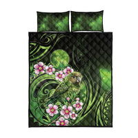 New Zealand Aotearoa Kakapo Quilt Bed Set Maori Pattern With Manuka Galaxy Style - Polynesian Pride